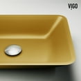 thumbnail image 6 of VIGO Matte Shell Sottile Citron Glass 18 in. L x 13 in. W x 4 in. H Rectangular Vessel Bathroom Sink, 6 of 10