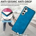 thumbnail image 3 of Case for Samsung Galaxy A52 5G,Decase Shockproof Anti-Fingerprint Leather Skin-Friendly Cover Slim Fit Soft Phone Shell,for Samsung Galaxy A52 5G - Blue, 3 of 6