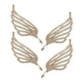 thumbnail image 1 of Miangastore Crystal Rhinestones Hair Barrettes Golden 4Pcs 2.2X1.0X0.2In, 1 of 8