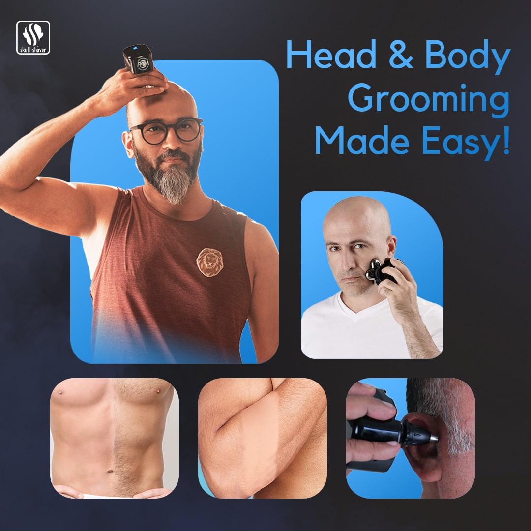 Palm Head & Face Shaver | USB charging cable included