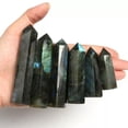 thumbnail image 2 of HOOUN Natural Labradorite Quartz Obelisk Crystal Column Wand Point Tower Healing Stone-1PC (Random Pick)-6-7cm, 2 of 9
