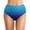 Blue, variant on Women High Waist Bikini Bottoms - Ruched High Cut Swim Bottom, Full Coverage Swimsuit Shorts