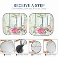 thumbnail image 6 of Naloa Vintage Wood with Floral 2 Piece Foldable Car Sun Shades, Car Windshield Sunshade, Front Window Sunshade for Car, Truck, SUV - Medium, 6 of 7