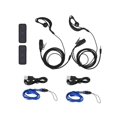 thumbnail image 2 of 2 uds Mini Walkie Talkie 400-470MHz Radio bidireccional 3W transceptor auricular orejera alimentado por USB negro, 2 of 5
