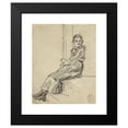 thumbnail image 2 of Winslow Homer 20x23 Black Modern Framed Museum Art Print Titled - Girl Seated on a Porch Step (1879), 2 of 5