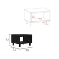 thumbnail image 3 of Xukmct Rectangle Wood TV Stand and Coffee Table End Table Set for Living Room, Office, 3 of 7