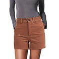 thumbnail image 3 of Lucakuins - Pantalones cortos ajustados de verano para mujer, color sólido, cintura alta, elásticos, informales, con bolsillos Lucakuins moda, 3 of 6