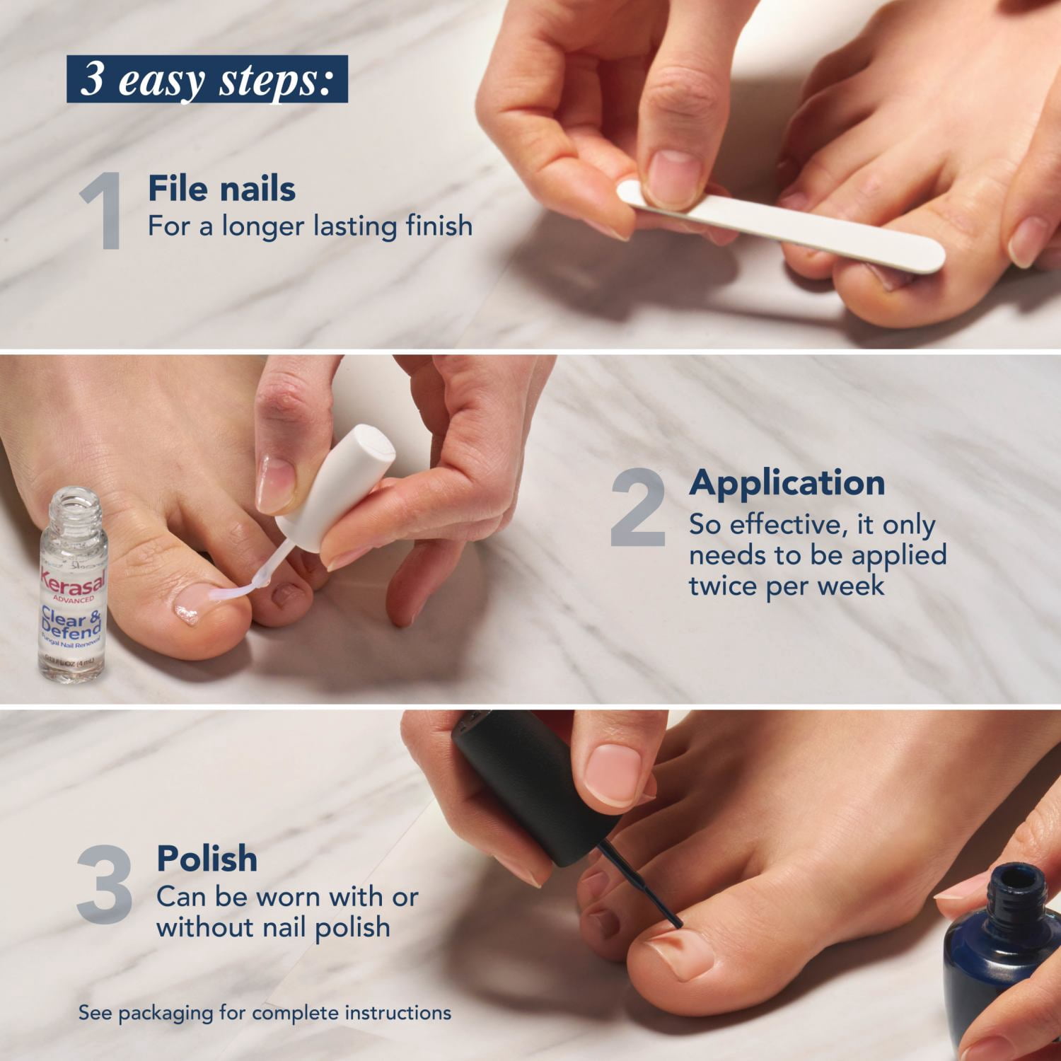 (4 pack) Kerasal Advanced Clear & Defend Fungal Nail Renewal –Better-Looking Nails after 1 Use, Apply 2x Weekly, 0.13 fl oz | HSA/FSA Eligible