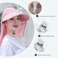 thumbnail image 4 of Sombrero de verano para mujer con visera y ventilador con carga USB, ideal para acampar al aire libre y viajar., 4 of 10