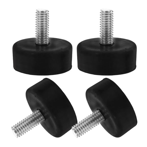 IDEANATEGRATE 4Pcs Adjustable Rubber Furniture Feet Round Leveling Shock Absorption Noise Reduction Anti Slip for Indoor Use