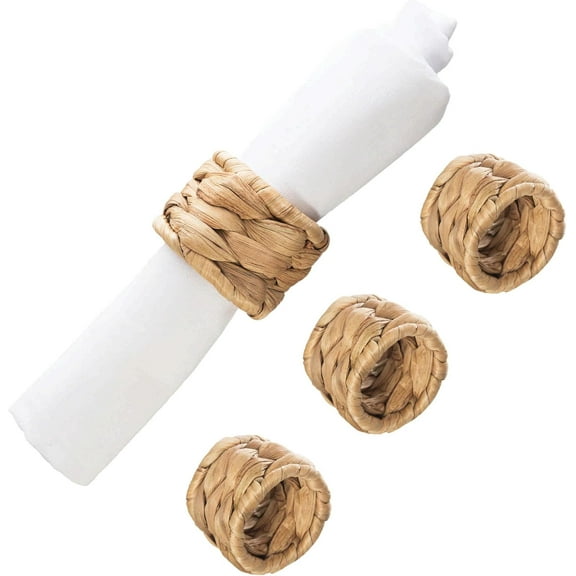 C&F Home Calming Seas Sea Grass Napkin Rings Set of 4 Brown (C47030079S4)