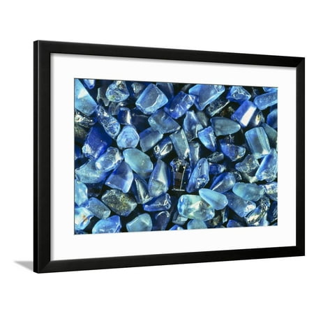 Sapphires Panned From River Gravels Framed  Print Wall Art  