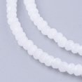 thumbnail image 3 of 10strands Imitation Glass Beads Strands Faceted Rondelle White 2.9~3.3x2~2.5mm Hole: 0.5mm About 145~150pcs/strand 34~35cm for DIY, 3 of 3