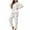 White, variant on SwiftWear Women's Cute Paw Print Pajama Set Cozy Flannel Sleepwear & Loungewear Long Sleeve Top with Pants Winter Pajamas