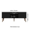 thumbnail image 4 of Mueble Mesa Para Tv Rack Madesa 2 Puertas Hasta 65 Negro 02, 4 of 10
