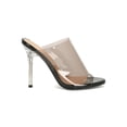 thumbnail image 2 of Women Transparent PVC Peep Toe Stiletto Mule Heel Sandal 19156, 2 of 6