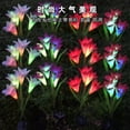 thumbnail image 4 of Luces solares para césped, luces de flores artificiales, 4 luces de lirio grandes, luces de jardín, luces de paisaje de jardín, 4 of 5