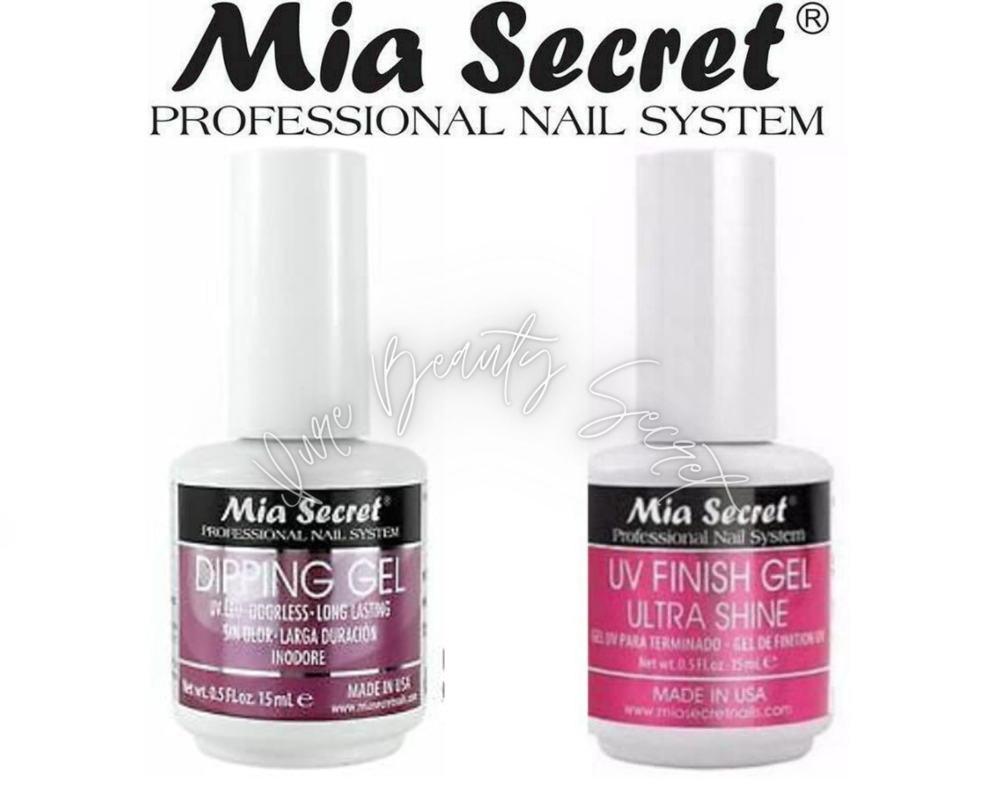 Mia Secret UV Finish Gel Ultra Shine and Dipping Gel 0.50 oz