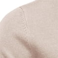 thumbnail image 3 of Gibobby Suéter para hombre Suéter de Punto a Rayas para Hombre Suéter para Hombre(Caqui,Chica), 3 of 5