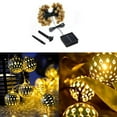thumbnail image 5 of Rirool Warm White Metal Globe Solar String Lights, 16.4ft Waterproof 20LED Fairy Lights for Patio Garden Party Xmas Tree, 5 of 8