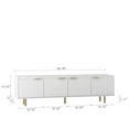 thumbnail image 2 of Aukfa Modern LED TV Stand for 75 inch TV W/ Shelves for Living Room,White, 2 of 8