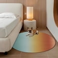 thumbnail image 2 of Orange Yellow Green Ombre Round Area Rug 5Ft Washable Circle Rugs for Living Room Bedroom, Modern Art Aesthetics Abstract Non-Slip Carpet Floor Mats Indoor Outdoor Carpet Runner Aesthetic Home Decor, 2 of 8