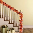 thumbnail image 4 of Morttic 2 Pack 6 Feet Fall Maple Garland, Hanging Vine Maple Leaf Garland Artificial Autumn Foliage Garland for Home Wedding Fireplace Party Christmas Thanksgiving Decor, 4 of 15