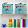 thumbnail image 6 of Large Foldable Storage Bin Summer Palm Trees Dolphin Fabric Storage Baskets Collapsible Decorative Baskets Organizing Basket Bin with PU Handles for Shelves Home Closet-1Pack Decor Gifts, 6 of 7