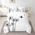 thumbnail image 3 of Manfei Spring Dandelion Kid 7-Piece Twin Bedding Sets, Cartoon Dreamy Butterfly Bedding Comforter Set, Plant Botanical Reversible Sheet Sets, Lightweight Room Decor, 3 of 8