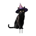 thumbnail image 1 of Estatua de gato para jardín, estaca de animal, decoración de Halloween, inserto de metal realista para el suelo de un gatito para el patio trasero de 183 x 28 cm, 1 of 8