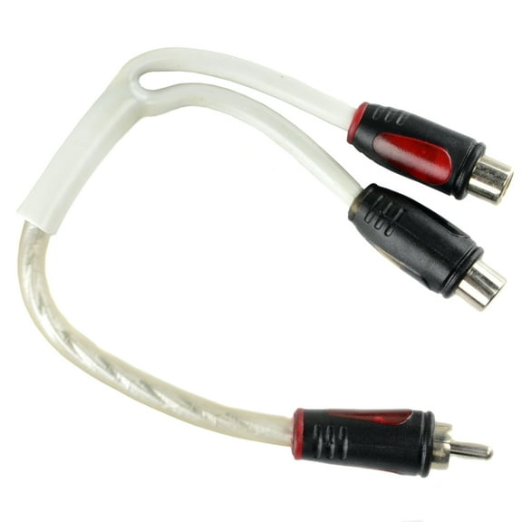 1 Male to 2 Female RCA Splitter Triple Shield Interconnect Car Home Audio Video Cable