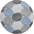 thumbnail image 2 of Addison Rugs Mayfield Premium Machine Washable Transitional Geometric Blue Round Rug, 8' x 8', 2 of 6