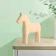 thumbnail image 4 of Elodie Fityle Small Wooden Horse Statue Figurines for Office Desktop Coffee Table Cream, 4 of 8