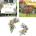 thumbnail image 4 of 2x Artificial Flower Swag Handmade Fake Flowers Hanging Peony for Party Reception Ceremony Pink, 4 of 8