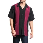 G-Style USA Mens Two Tone Retro Button Down Bowling Shirts