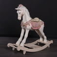 thumbnail image 5 of Pink Romantic Rocking Horse Statue, 5 of 6
