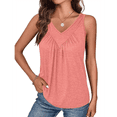 thumbnail image 1 of Chaleco Sin Mangas con Cuello en V para Mujer, Rosa, Talla XL, 1 of 7