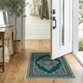 thumbnail image 2 of ODIKA 2'x3' Washable Throw Rug Traditional Oriental Symmetrical Design Transitional Decor for Hallway, Study Room, Non-Slip Low Profile, Flatwoven, 2 of 7