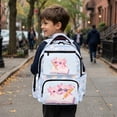 thumbnail image 6 of Yuyamidu Cute Axolotl Backpack for Girls 6-8 Elementary School 1st-3rd Grade 17 Inch Lightweight Multiple Compartments Bookbag with Padded Straps Back to School, 6 of 8