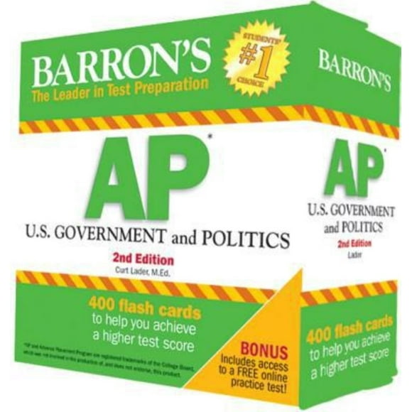 Barron's AP U.s. Gouvernement et Politique Cartes Flash, 2ème Édition