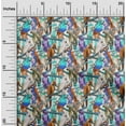 thumbnail image 2 of oneOone Polyester Spandex Dark Teal Green Fabric Birds Fabric For Sewing Printed Craft Fabric By The Yard 56 Inch Wide, 2 of 4