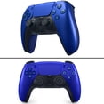 thumbnail image 2 of PlayStation DualSense Wireless Controller (Cobalt Blue) for PlayStation 5 (PS5) with PremGear ThumbSticks (2 pack: 1 High-Rise, 1 Mid-Rise), 6ft USB Charging Cable, Wall Adapter & Cloth, 2 of 7