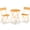 Marigold, variant on Best Choice Products 3-Piece Small Bistro Set, Folding Patio Furniture Set of 2 Chairs and Table - Coral