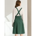 thumbnail image 5 of DARING DIVA Women's Cute High Waist Suspender Skirt Mini Dress L Dark Green, 5 of 6