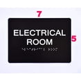 thumbnail image 2 of Electrical Room Sign Black (Aluminium, Black/Silver,Size 5x7) The Sensation line, 2 of 4
