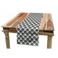 thumbnail image 1 of Geometric Circle Table Runner, Continuous Rippling Twisted Inner Circular Horizontal Arc Model Print, Dining Room Kitchen Rectangular Runner, 3 Sizes, by Ambesonne, 1 of 2