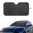 thumbnail image 2 of Xixirimido Car Windshield Sun Shade Front Windshield Cover Universal Fit for SUVs Trucks Foldable Front Window Sunshade Automotive Interior Accessories, Black Leopard, 2 of 8