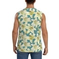 thumbnail image 4 of Uemuo Lilies Flowers Pattern Men's Sleeveless T-Shirt,Muscle Athletic Tank Top, Moisture-wicking Quick-dry Breathable Classic Tee Top for Gym Run Outdoor Sports-XX-Large, 4 of 8