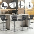 thumbnail image 6 of Yaheetech Height Adjustable PU Leather Swivel Bar Stool, Set of 2, Gray, 6 of 7