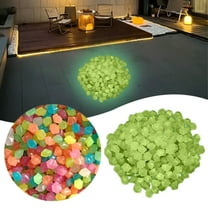 Lssam 200pcs Glowing Fish Tank Rocks Gravel - Rainbow Luminous Pebbles for Aquarium Setup, Brighten Outdoor Garden & Yard Pathway Walkway